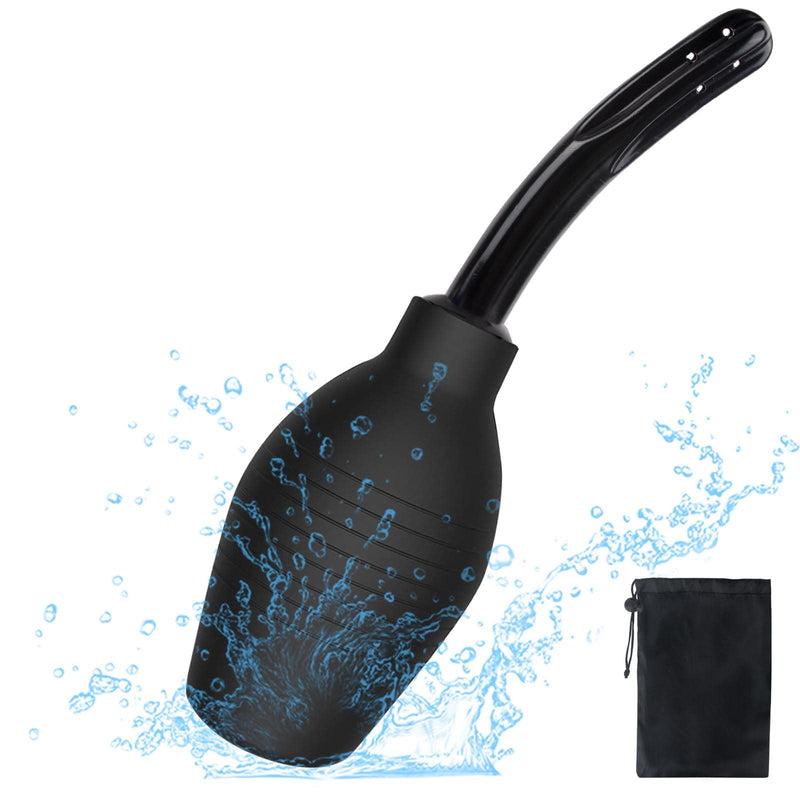 [Australia] - AWAVM 310ML Anal Douche Enema Bulb Vaginal Douche Enema Cleaner for Women’s or Man’s Health Safe Comfortable Rubber Washing Cleaning Douche Kit black 