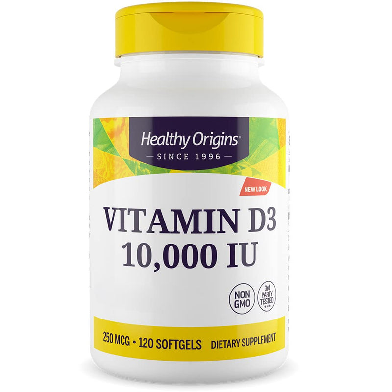 [Australia] - Healthy Origins, Depot Vitamin D3 250mcg (10,000 IU), Depot, 1 Capsule Every 10 Days, 120 Softgels, Highly Dosed, Lab-Tested, Soy Free, Gluten Free, Non GMO 