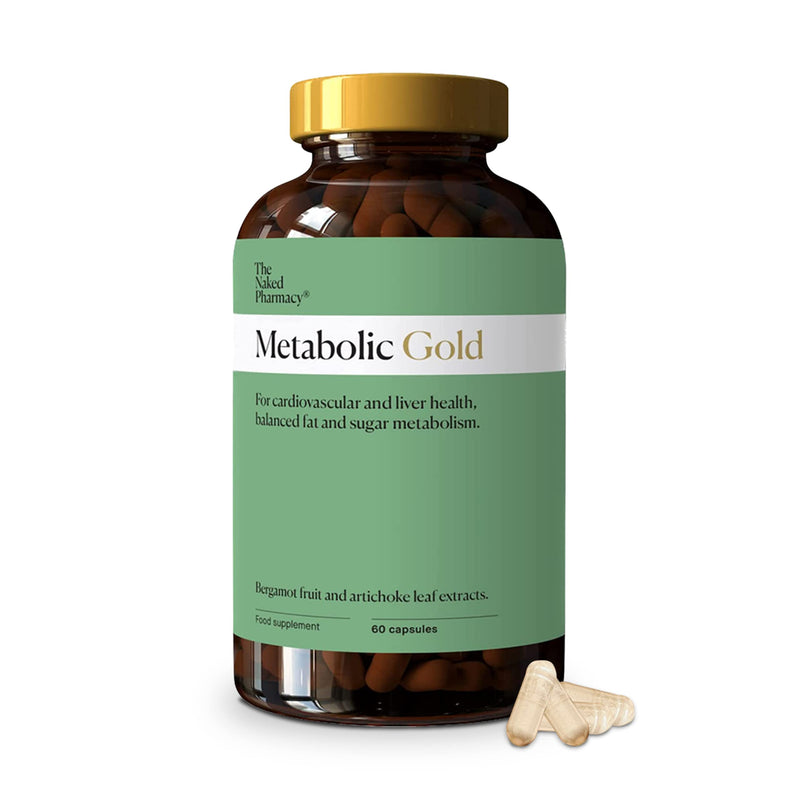 [Australia] - The Naked Pharmacy | Metabolic Gold | Bergamot Fruit Supplements | with Artichoke Leaf & Baobab | Cardiovascular, Metabolism & Insulin Resistance | 60 Capsules 60 count (Pack of 1) 