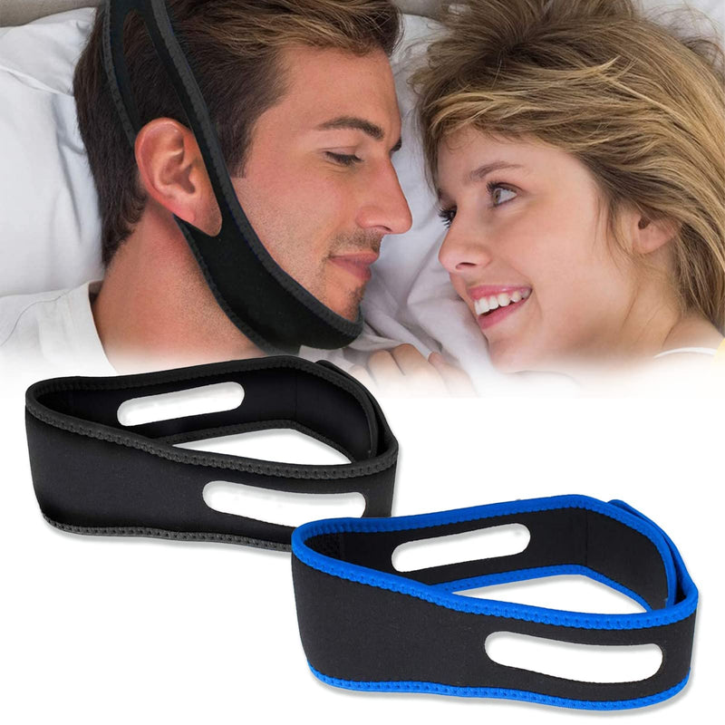 [Australia] - Anti Snoring Devices, 2PCS Anti Snore Chin Strap Comfortable Snoring Aids for Men Women Natural Solution Snore Stopper Most Effective Anti Devices Sleep Aid Reducing Aids for Snoner Man Women 