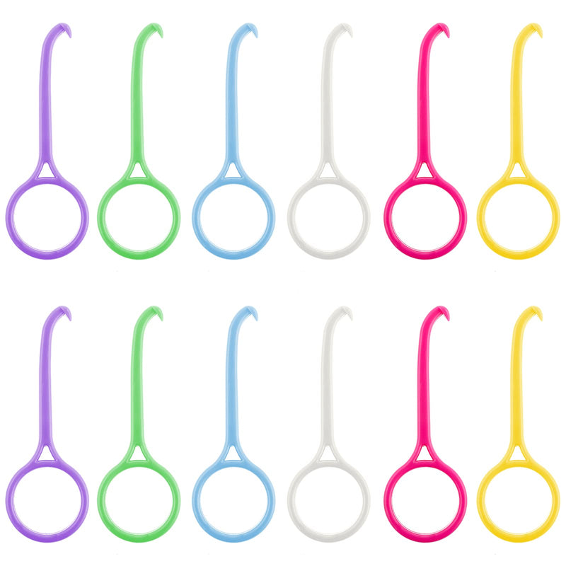 [Australia] - Ouligay 12PCS Aligner Removal Tool Invisible Tooth Removal Retainer Remover Tool Kits Aligner Removal Hook Retainer Remover Tool Remover for Invisible Brace for Tooth Cleaning Oral Care(6Colors) 