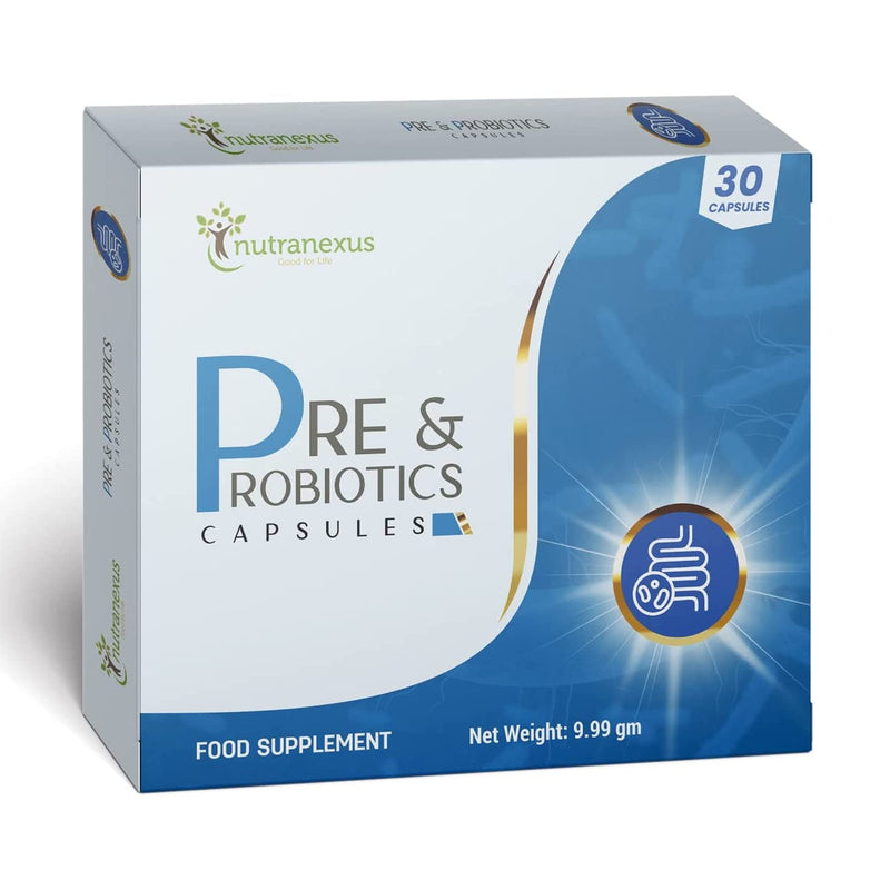 [Australia] - Pre & Probiotics Supplement (30 Capsules) Digestive & Gut Health Supplement for Men & Women - Multi Enzyme Blend for Digestion & Bloating Relief - Non GMO & Gluten Free 