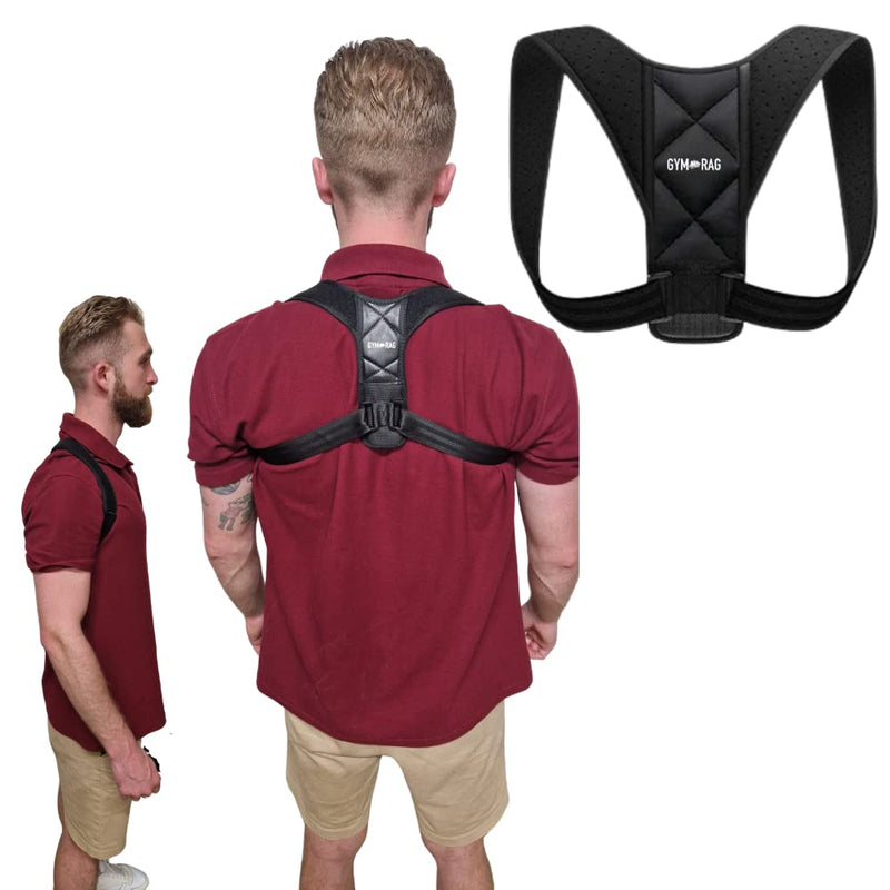 [Australia] - GYM RAG Posture Corrector for Men & Women - Comfortable Upper Back Brace, Adjustable Back Straightener Support for Shoulder, Neck & Back (X-Large) X-Large 