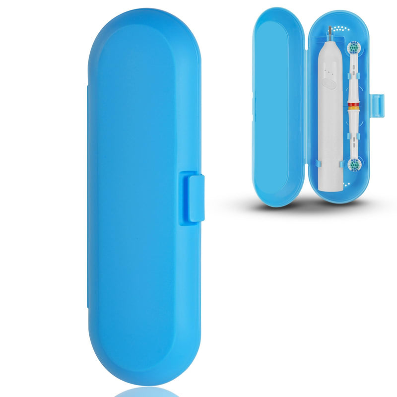 [Australia] - URAQT Electric Toothbrush Travel Case, Plastic Dustproof Toothbrush Holder for Electric Toothbrush, Portable Toothbrush Protective Cover, Electric Toothbrush Case Container for Business Camping Travel Blue 