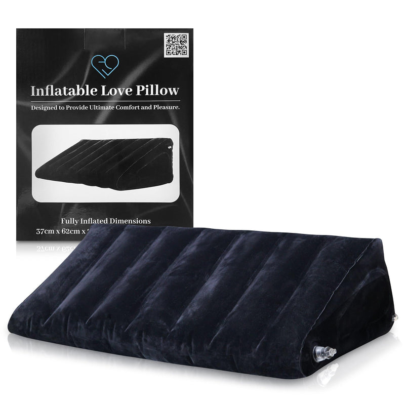 [Australia] - Inflatable Love Pillow | Multifunctional Triangle Ramp Cushion for Body Positioning | Massage Pillow with Back and Head Support | PVC and Cotton Flock Material 