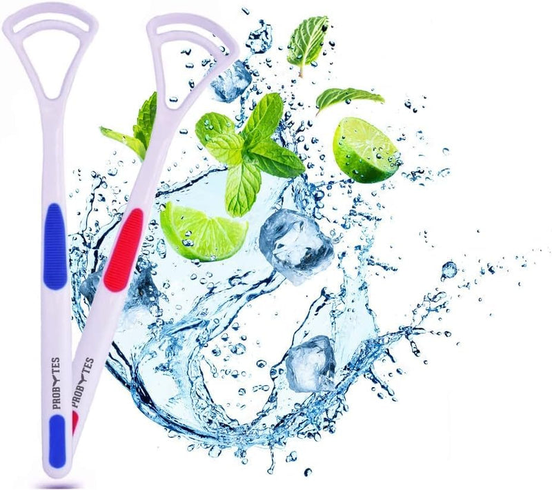 [Australia] - Tongue Scraper, Soft & Gentle Head Tongue Cleaner for Adults Oral Cleaning Care. Oral Hygiene, Keeps Breath Fresh (Pack of 2) Pack of 2 