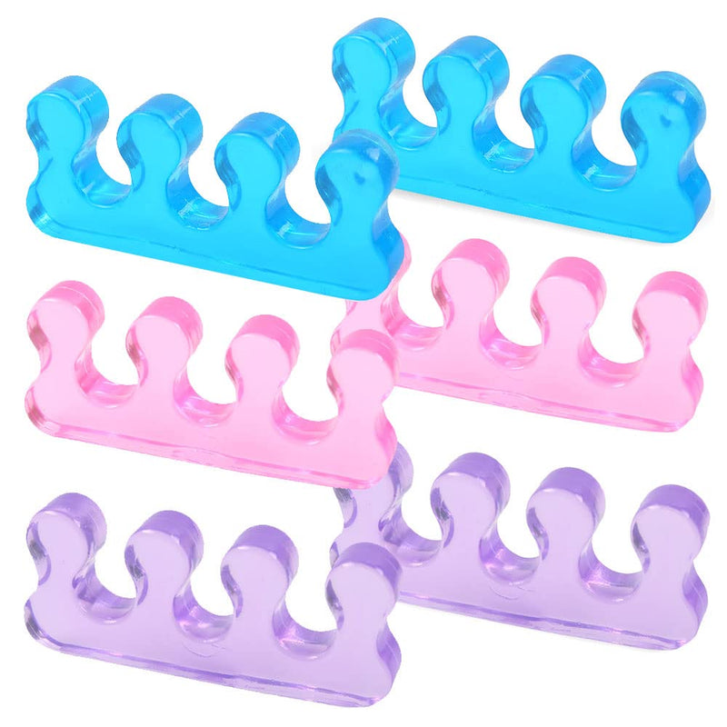 [Australia] - 3 Pairs Toe Separators Toe Stretcher Toe Spacers Toe Stretchers Separators for Overlapping Toes Bunions Hammer Toe Foot Pain Relief 