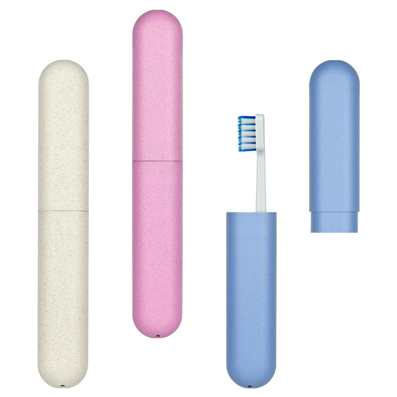 [Australia] - LOPHE Toothbrush Travel Case, Natural Wheat Straw Dustproof Toothbrush Holder, Portable Toothbrush Protective Cover, Keep Tootbrush Clean, Toothbrush Case Container for Business Camping Travel 