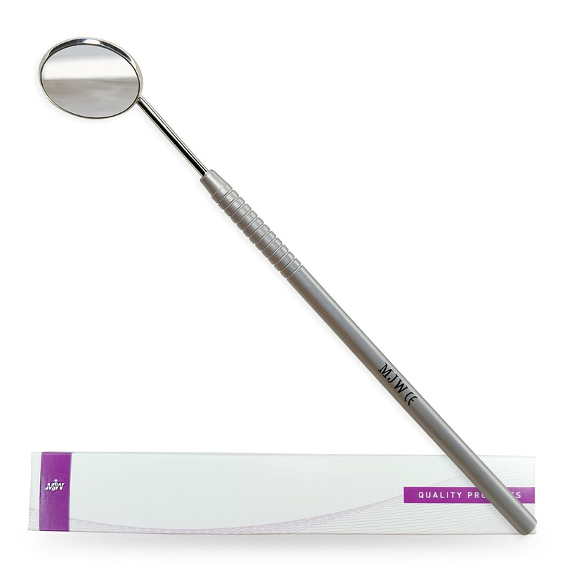 [Australia] - MJW Professional Dental Mirror for Mouth with Handle Made of Stainless Steel for Teeth Cleaning, Oral Hygiene Inspection and Lash Extension Mirror Tool for Personal and Professional 