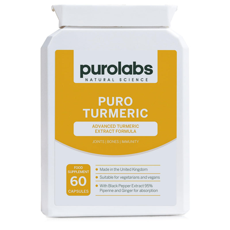 [Australia] - Turmeric and Black Pepper Capsules (High Strength) - 95% Curcumin Extract Tablets with Ginger | for Men & Women | 60 Capsules | Made in The UK | No Fillers 