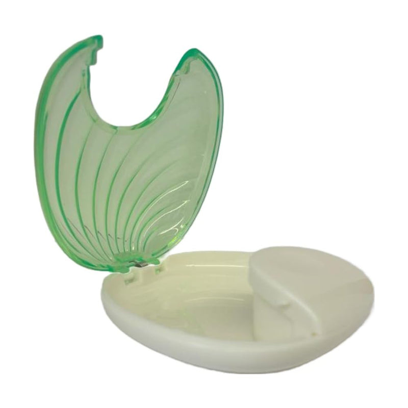 [Australia] - Press-to-Open Retainer Case, Portable Denture Box Teeth Retainer Box False Teeth Container for Denture, Braces, Mouth Guard (Green) | F2 Medical Supplies 