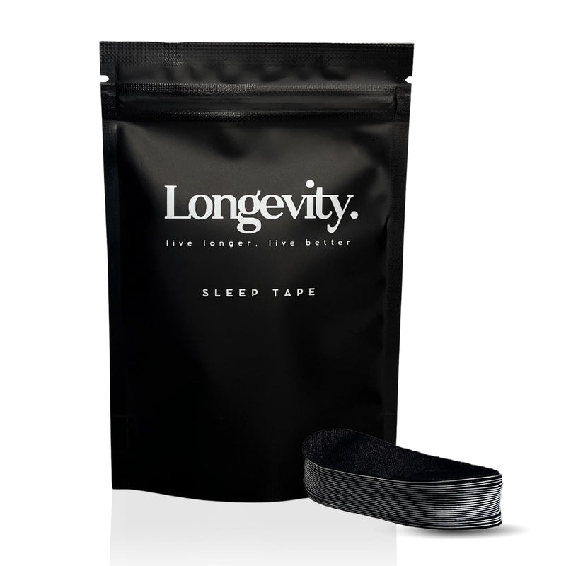 [Australia] - Longevity Sleep Tape - Mouth Tape for Sleeping, Snoring Aid, Improved Nasal Breathing, Strong But Gentle Adhesion (30 Strips) 