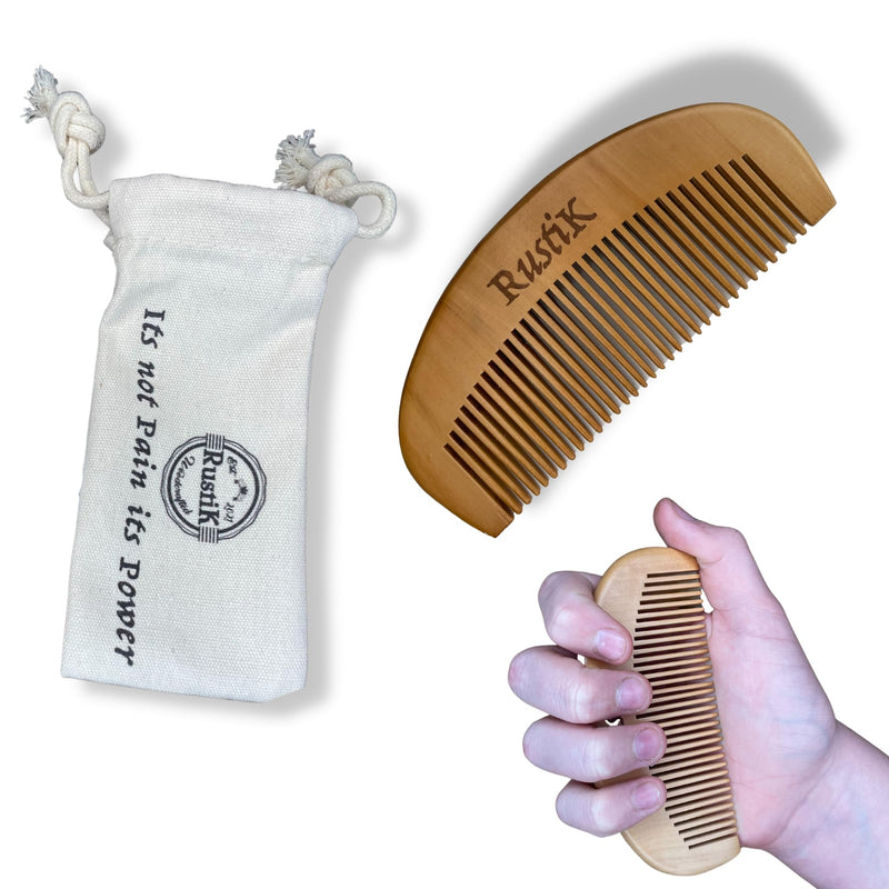[Australia] - Labour/Birthing Comb Set by RustiK, Natural Pain Relief, Splinter Free Pear Wood, Can be used with Anxiety or other Pain/Stress Situations. 