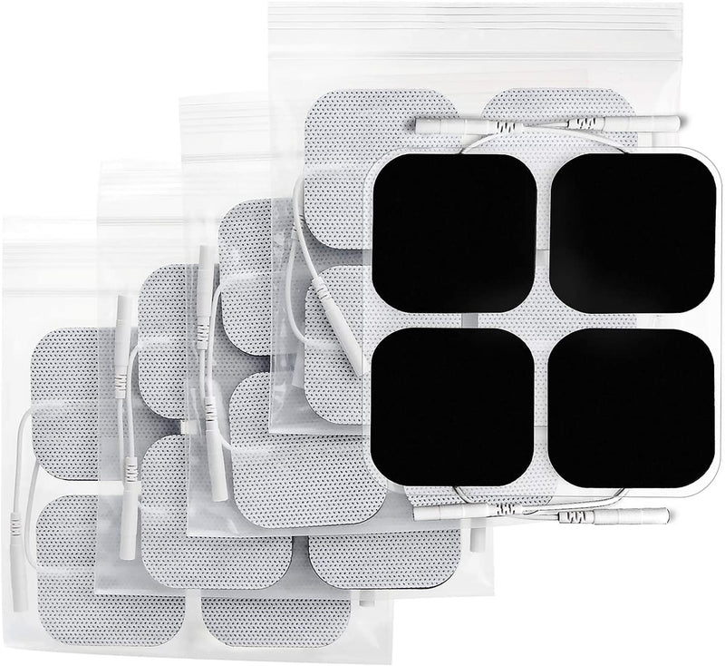 [Australia] - AUVON TENS Machine Pads 50 x 50mm 20 Pcs, 3rd Gen Latex-Free TENS Electrode Pads Patches with Upgraded Self-Stick Performance and Non-Irritating Design for Electrotherapy A-white 